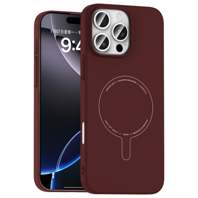 Apple iPhone 16 Pro Kılıf M-Safe Şarj Özellikli Kamera Korumalı Zore Elio Sert PC Kapak - Zore