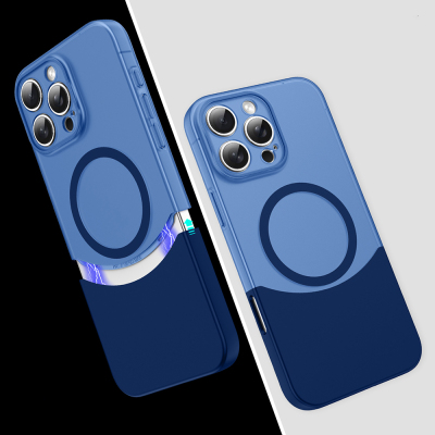 Apple iPhone 16 Pro Kılıf M-Safe Şarj Özellikli Mıknatıslı Zore Duble Kapak - Zore