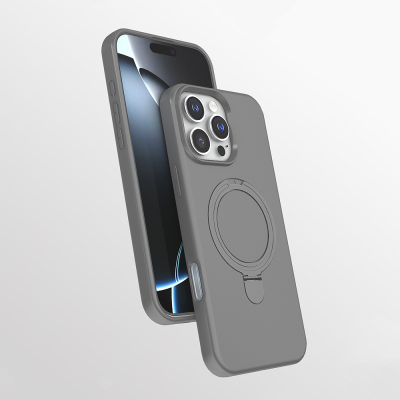 Apple iPhone 16 Pro Kılıf M-safe Şarj Özellikli Standlı Zore Samara Kapak - Zore