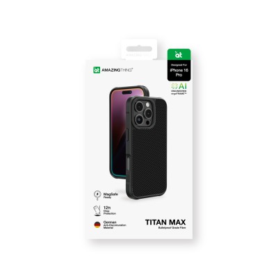 Apple iPhone 16 Pro Kılıf M-safe Şarj Özellikli 1500D Aramid Fiber Amazingthing Titan Max Serisi Kapak - 13