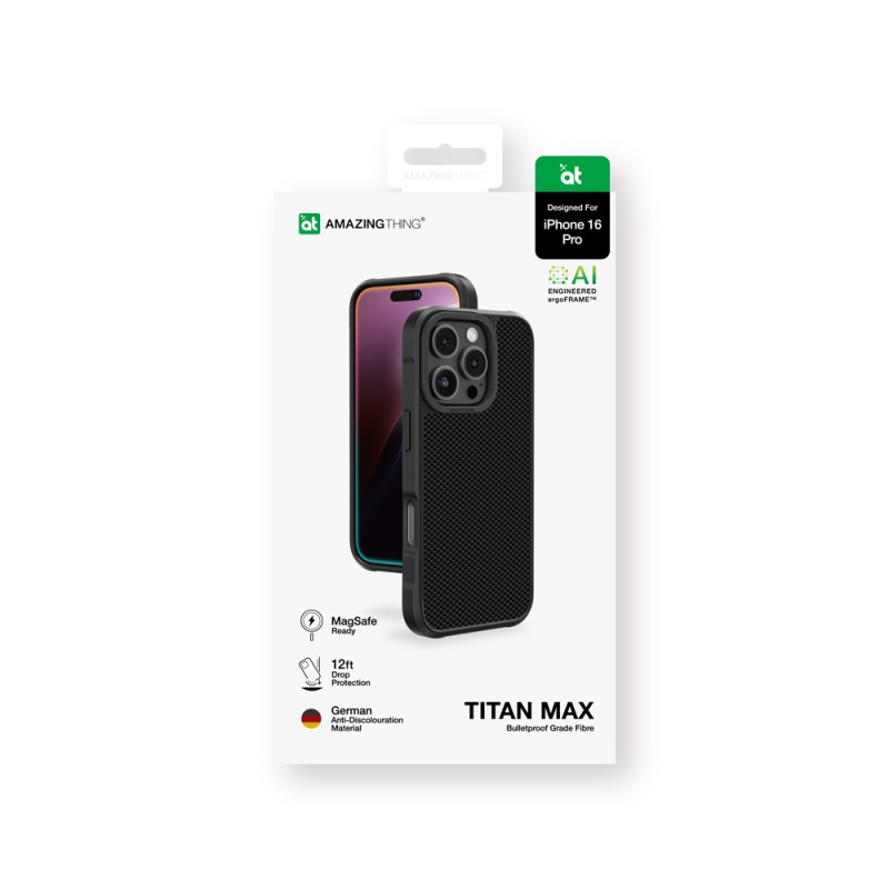 Apple iPhone 16 Pro Kılıf M-safe Şarj Özellikli 1500D Aramid Fiber Amazingthing Titan Max Serisi Kapak - 13