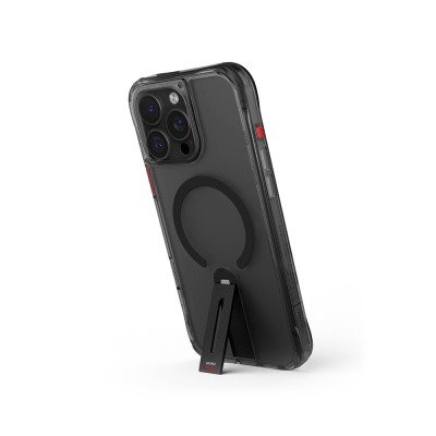 Apple iPhone 16 Pro Kılıf M-safe Şarj Özellikli 360 Derece Dönebilen Standlı Skinarma Helix Kapak - 7