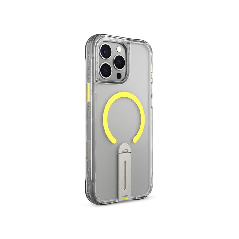 Apple iPhone 16 Pro Kılıf M-safe Şarj Özellikli 360 Derece Dönebilen Standlı Skinarma Helix Kapak - 13