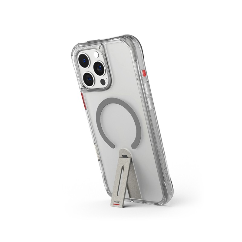 Apple iPhone 16 Pro Kılıf M-safe Şarj Özellikli 360 Derece Dönebilen Standlı Skinarma Helix Kapak - 9