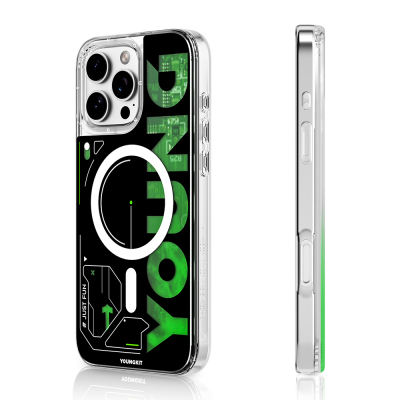 Apple iPhone 16 Pro Kılıf M-safe Şarj Özellikli Airbagli Çift Katmanlı Youngkit Future Streamer Serisi Kapak - Youngkit