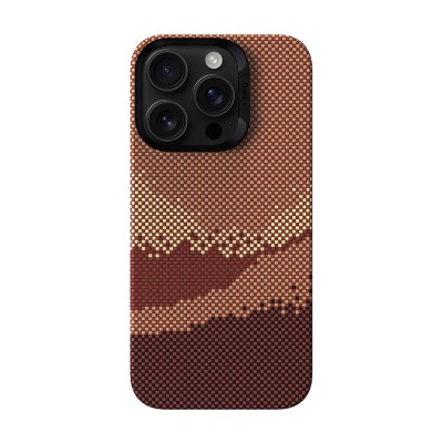 Apple iPhone 16 Pro Kılıf M-safe Şarj Özellikli Benks GoldenTide ArmorAir 600D Kevlar Karbon Kapak - 2