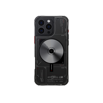 Apple iPhone 16 Pro Kılıf M-safe Şarj Özellikli Disk Desenli Airbag Tasarımlı Skinarma Nova Kapak - Skinarma