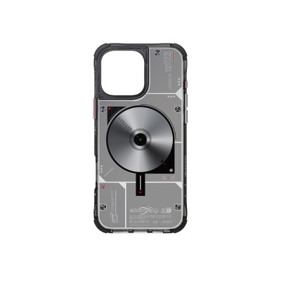 Apple iPhone 16 Pro Kılıf M-safe Şarj Özellikli Disk Desenli Airbag Tasarımlı Skinarma Nova Kapak - 7