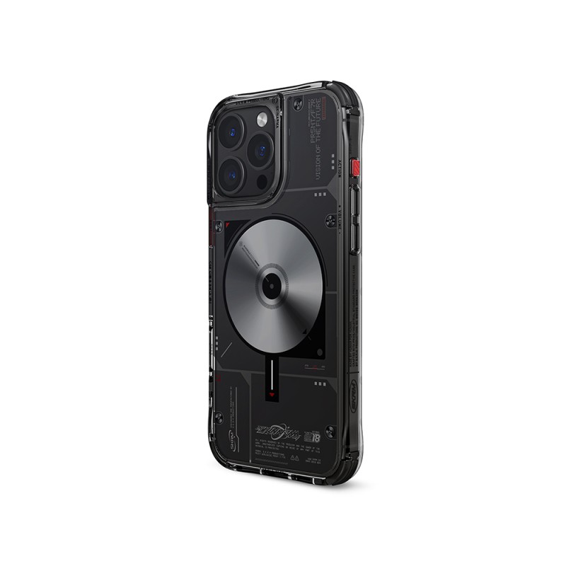 Apple iPhone 16 Pro Kılıf M-safe Şarj Özellikli Disk Desenli Airbag Tasarımlı Skinarma Nova Kapak - 13