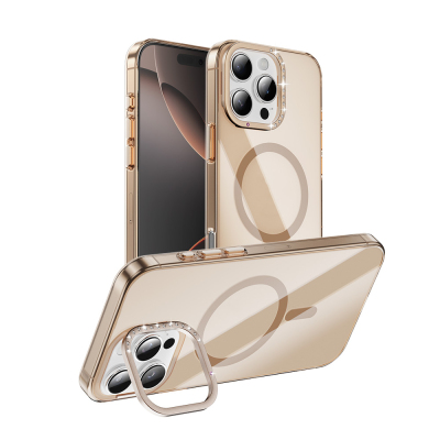 Apple iPhone 16 Pro Kılıf M-safe Şarj Özellikli Kamera Standlı Zore Estop Kapak - Zore