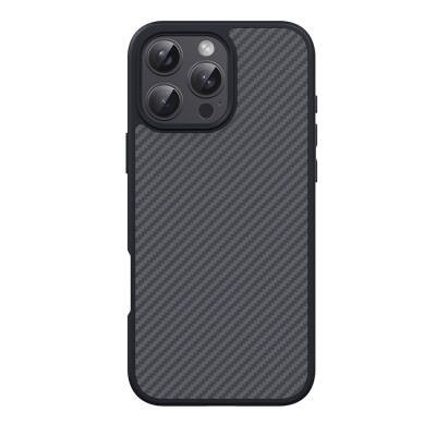 Apple iPhone 16 Pro Kılıf M-safe Şarj Özellikli Karbon Fiber Tasarımlı Zore Elnino Kapak - 3