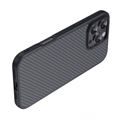 Apple iPhone 16 Pro Kılıf M-safe Şarj Özellikli Karbon Fiber Tasarımlı Zore Elnino Kapak - 8
