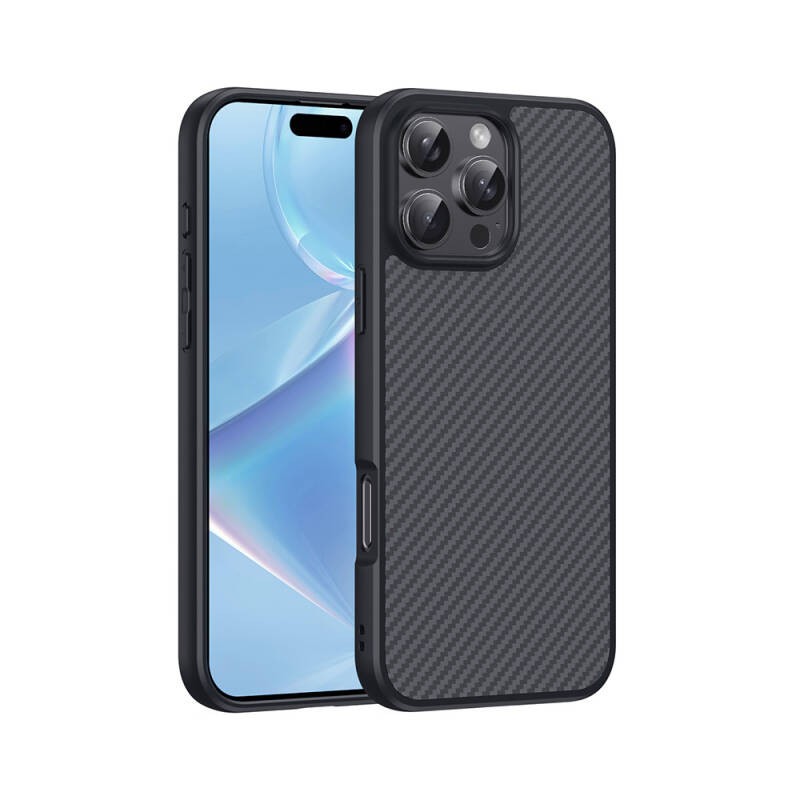 Apple iPhone 16 Pro Kılıf M-safe Şarj Özellikli Karbon Fiber Tasarımlı Zore Elnino Kapak - 2