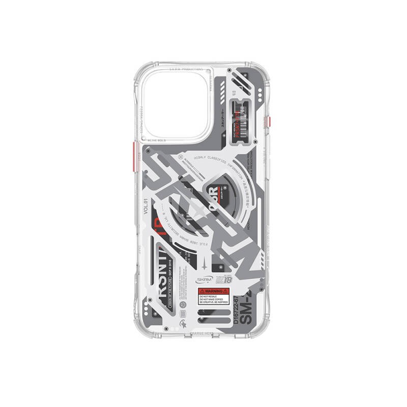 Apple iPhone 16 Pro Kılıf M-safe Şarj Özellikli Katmanlı Makine Temalı SkinArma Ekho Kapak - 9