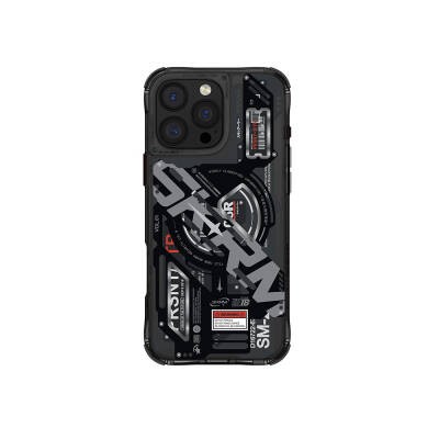 Apple iPhone 16 Pro Kılıf M-safe Şarj Özellikli Katmanlı Makine Temalı SkinArma Ekho Kapak - 2