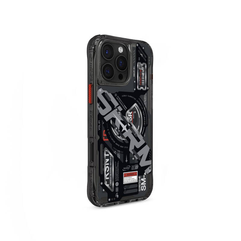 Apple iPhone 16 Pro Kılıf M-safe Şarj Özellikli Katmanlı Makine Temalı SkinArma Ekho Kapak - 4