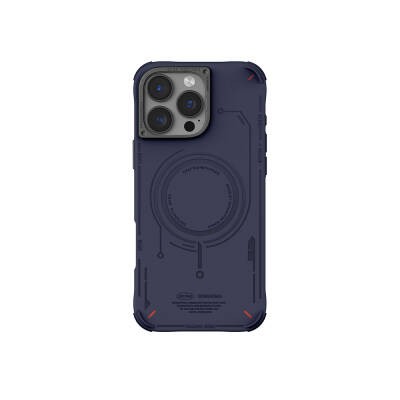 Apple iPhone 16 Pro Kılıf M-safe Şarj Özellikli Metal Kamera Çerçeveli Skinarma Mecha Serisi Kapak - 4