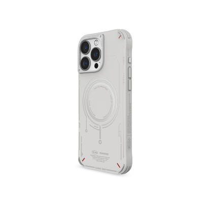Apple iPhone 16 Pro Kılıf M-safe Şarj Özellikli Metal Kamera Çerçeveli Skinarma Mecha Serisi Kapak - 10