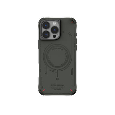 Apple iPhone 16 Pro Kılıf M-safe Şarj Özellikli Metal Kamera Çerçeveli Skinarma Mecha Serisi Kapak - Skinarma