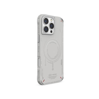 Apple iPhone 16 Pro Kılıf M-safe Şarj Özellikli Metal Kamera Çerçeveli Skinarma Mecha Serisi Kapak - 15