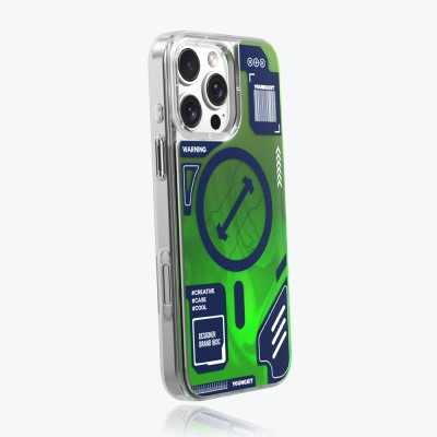 Apple iPhone 16 Pro Kılıf M-safe Şarj Özellikli Parlak Kumlu Sıvılı Tasarımlı Galaxy Fantasy Serisi Kapak - 5