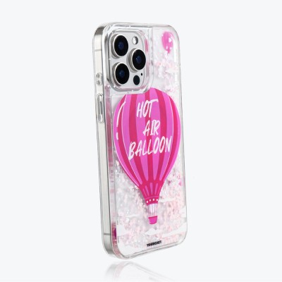 Apple iPhone 16 Pro Kılıf M-safe Şarj Özellikli Parlak Kumlu Sıvılı Youngkit Pink Dream Quicksand Serisi Kapak - 8