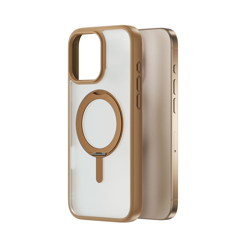Apple iPhone 16 Pro Kılıf M-safe Şarj Özellikli Parmak İzi Bırakmayan Wiwu FGG-202 Armor Ultra Serisi Kapak - 6