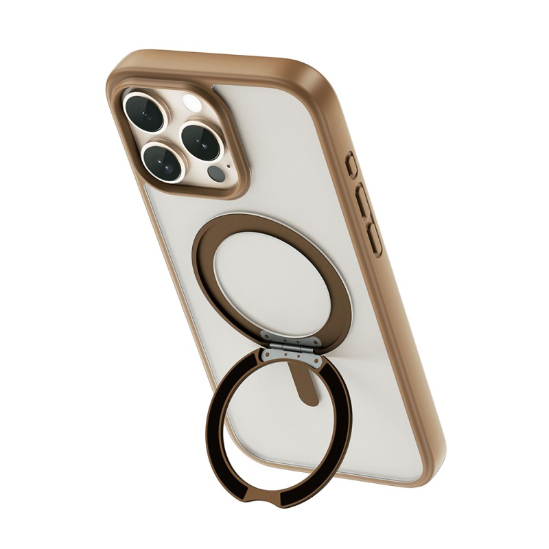 Apple iPhone 16 Pro Kılıf M-safe Şarj Özellikli Parmak İzi Bırakmayan Wiwu FGG-202 Armor Ultra Serisi Kapak - 5