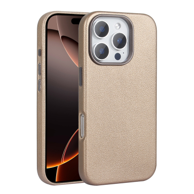 Apple iPhone 16 Pro Kılıf M-safe Şarj Özellikli PU Deri Zore Adora Kapak - Zore