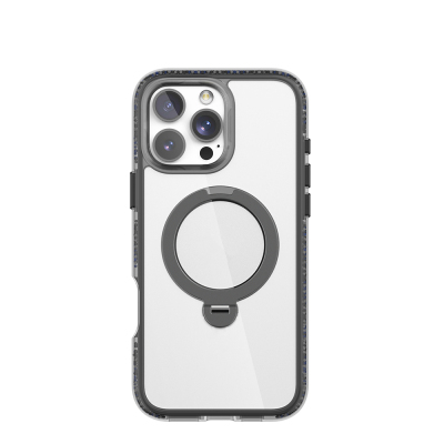 Apple iPhone 16 Pro Kılıf M-safe Şarj Özellikli Raptic AirJoy Serisi Boncuk Tasarımlı 360 Derece Dönebilen Standlı Kapak - Raptic