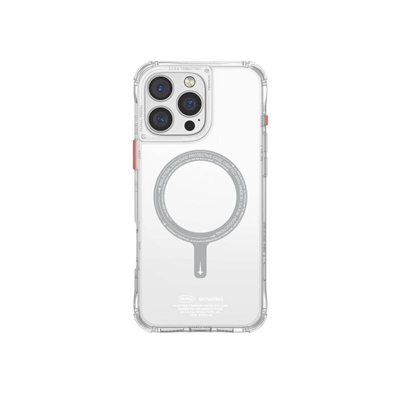 Apple iPhone 16 Pro Kılıf M-safe Şarj Özellikli Şeffaf Airbag Tasarımlı Skinarma Saido Kapak - 7