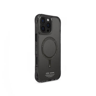Apple iPhone 16 Pro Kılıf M-safe Şarj Özellikli Şeffaf Airbag Tasarımlı Skinarma Saido Kapak - 4