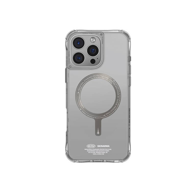 Apple iPhone 16 Pro Kılıf M-safe Şarj Özellikli Şeffaf Airbag Tasarımlı Skinarma Saido Prime Kapak - 1