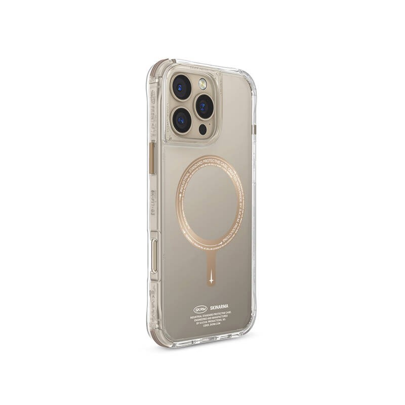 Apple iPhone 16 Pro Kılıf M-safe Şarj Özellikli Şeffaf Airbag Tasarımlı Skinarma Saido Prime Kapak - 9