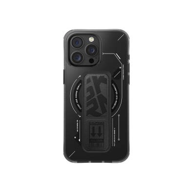 Apple iPhone 16 Pro Kılıf M-safe Şarj Özellikli Teknoloji Desenli Standlı Skinarma Helio Kapak - 2