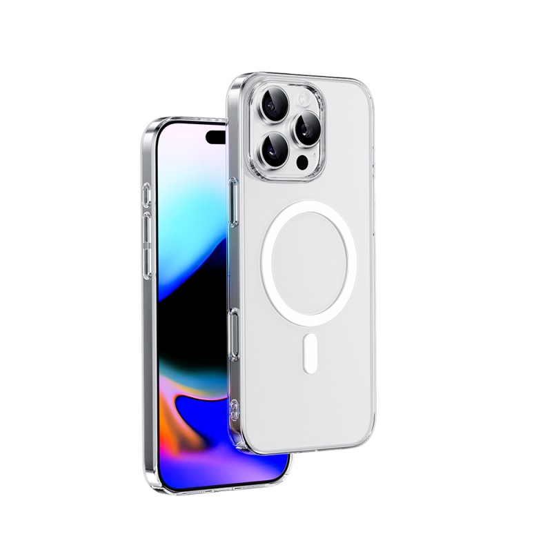 Apple iPhone 16 Pro Kılıf M-safe Şarj Özellikli Wiwu YXK-207 Invisible Pro Sert PC Kapak - 1
