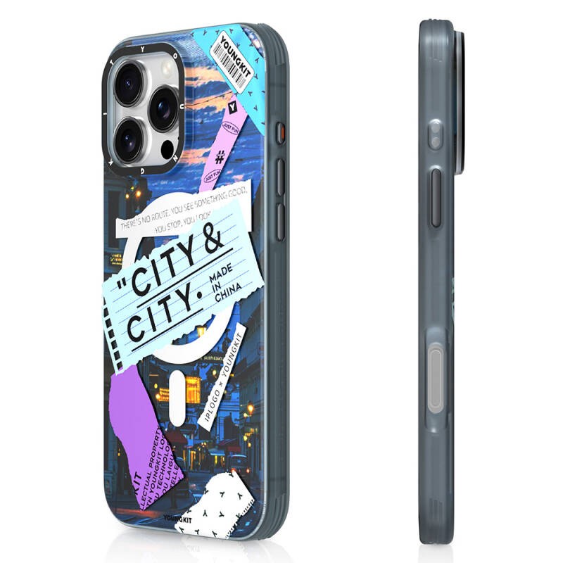 Apple iPhone 16 Pro Kılıf M-safe Şarj Özellikli Youngkit A-City Serisi Kapak - 7