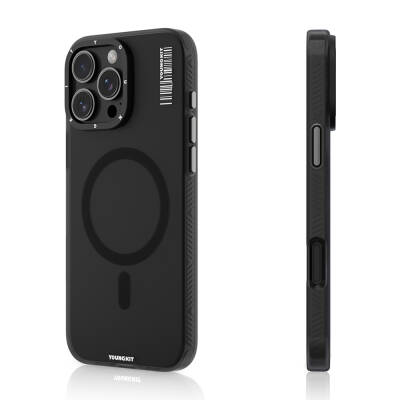 Apple iPhone 16 Pro Kılıf M-safe Şarj Özellikli Youngkit Hidden Sand Serisi Kapak - Youngkit