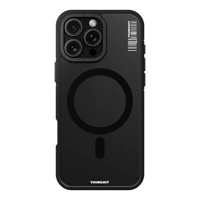 Apple iPhone 16 Pro Kılıf M-safe Şarj Özellikli Youngkit Rock Sand Serisi Kapak - Youngkit