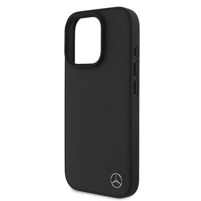 Apple iPhone 16 Pro Kılıf Mercedes Benz Orjinal Lisanslı M-safe Şarj Özellikli 3D Metal Logolu Wood Imitation Deri Kapak - 7