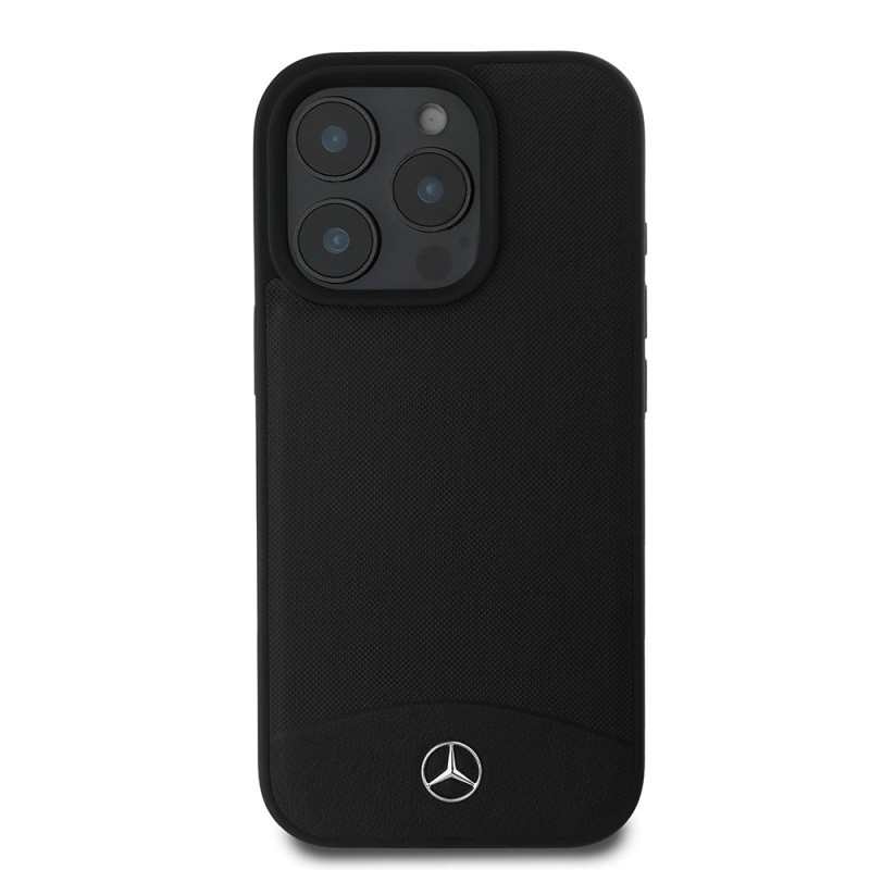 Apple iPhone 16 Pro Kılıf Mercedes Benz Orjinal Lisanslı M-safe Şarj Özellikli Dokulu ve Düz Deri Kapak - 4