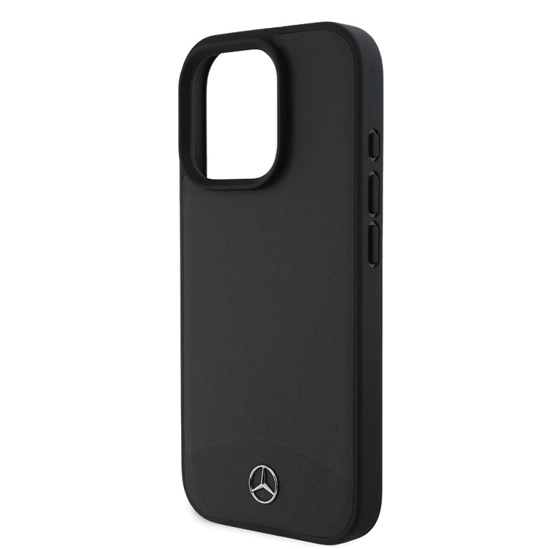 Apple iPhone 16 Pro Kılıf Mercedes Benz Orjinal Lisanslı M-safe Şarj Özellikli Dokulu ve Düz Deri Kapak - 7