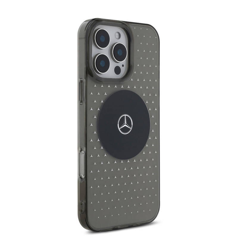 Apple iPhone 16 Pro Kılıf Mercedes Benz Orjinal Lisanslı M-safe Şarj Özellikli Yıldız Desenli Transparan Kapak - 5
