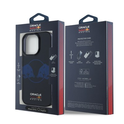 Apple iPhone 16 Pro Kılıf Redbull Orjinal Lisanslı M-safe Şarj Özellikli IML Çift Boğa Baskılı Sert PC Kapak - 9