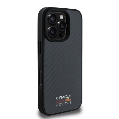 Apple iPhone 16 Pro Kılıf Redbull Orjinal Lisanslı M-safe Şarj Özellikli Karbon Fiber Tasarımlı Parlayan Logolu Kapak - 4
