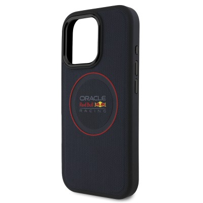 Apple iPhone 16 Pro Kılıf Redbull Orjinal Lisanslı M-safe Şarj Özellikli Kırmızı Halka ve Logo Kabartmalı PU Deri Kapak - 5