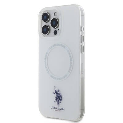 Apple iPhone 16 Pro Kılıf U.S. Polo Assn. Orjinal Lisanslı M-safe Şarj Özellikli IML Double Horse Logolu Ring Kapak - 4