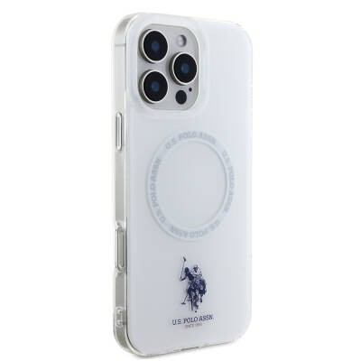 Apple iPhone 16 Pro Kılıf U.S. Polo Assn. Orjinal Lisanslı M-safe Şarj Özellikli IML Double Horse Logolu Ring Kapak - 6