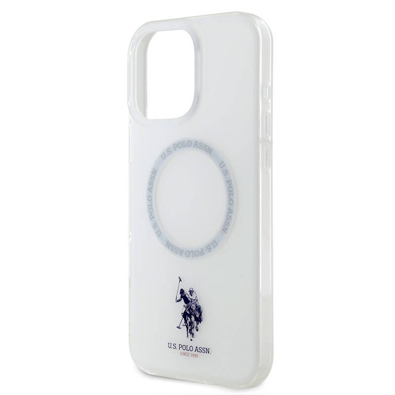Apple iPhone 16 Pro Kılıf U.S. Polo Assn. Orjinal Lisanslı M-safe Şarj Özellikli IML Double Horse Logolu Ring Kapak - 8