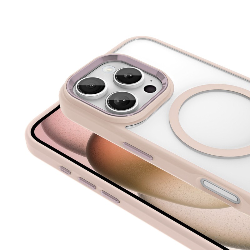 Apple iPhone 16 Pro Kılıf Wireless Şarj Özellikli Zore Krom M-safe Silikon Kapak - 10